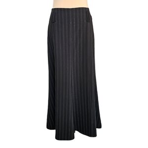 Joseph Ribkoff Black and White Pin Stripe A-Line Midi Skirt Sz 14